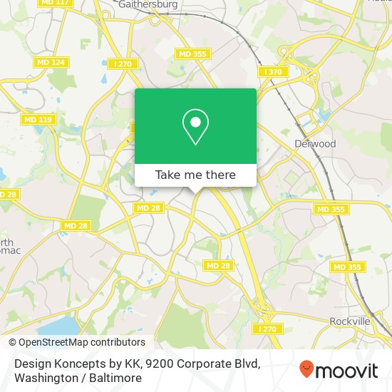 Mapa de Design Koncepts by KK, 9200 Corporate Blvd