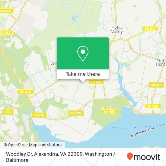 Woodley Dr, Alexandria, VA 22309 map
