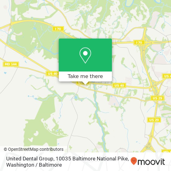 United Dental Group, 10035 Baltimore National Pike map