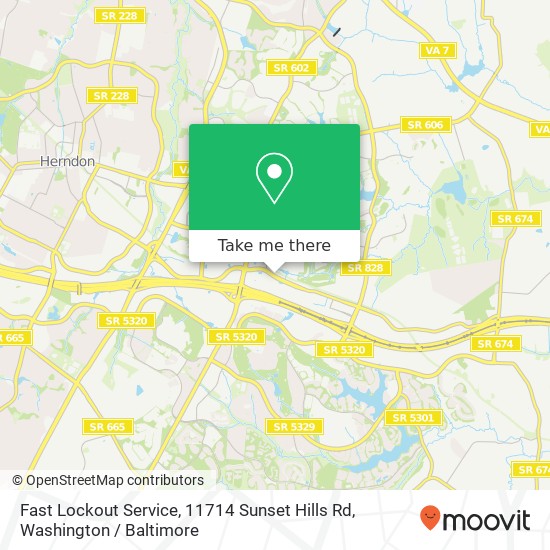 Fast Lockout Service, 11714 Sunset Hills Rd map