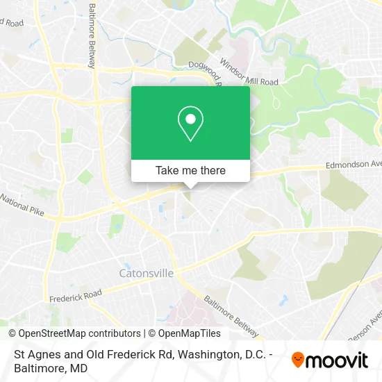 St Agnes and Old Frederick Rd map