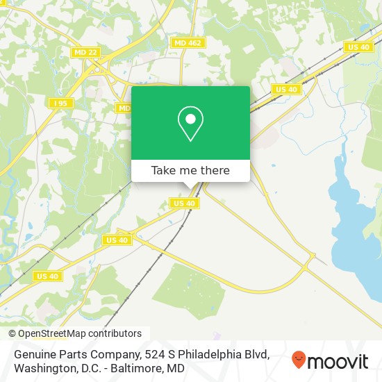 Mapa de Genuine Parts Company, 524 S Philadelphia Blvd