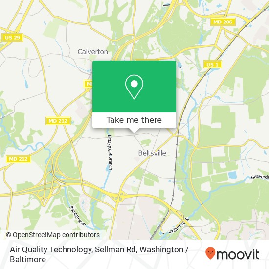 Air Quality Technology, Sellman Rd map