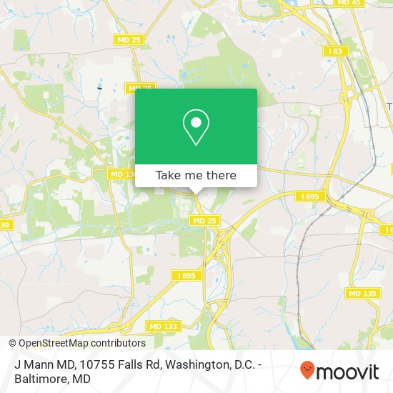J Mann MD, 10755 Falls Rd map