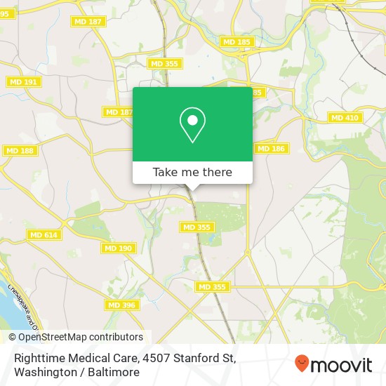 Mapa de Righttime Medical Care, 4507 Stanford St