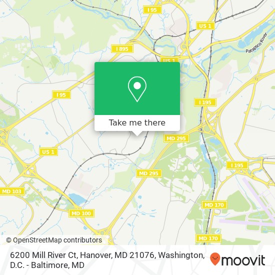 6200 Mill River Ct, Hanover, MD 21076 map