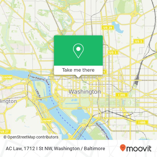 Mapa de AC Law, 1712 I St NW