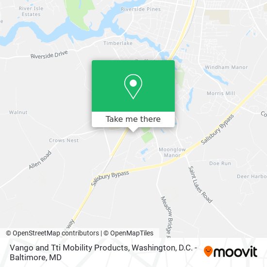 Mapa de Vango and Tti Mobility Products