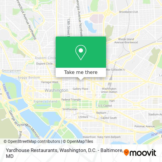 Yardhouse Restaurants map