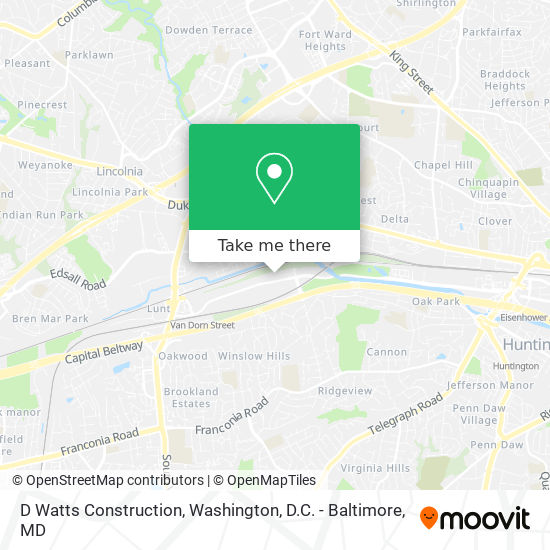 D Watts Construction map