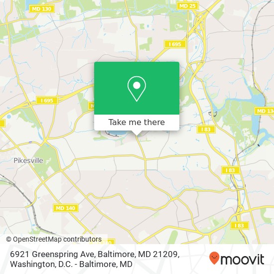 6921 Greenspring Ave, Baltimore, MD 21209 map