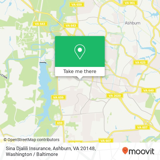 Sina Djalili Insurance, Ashburn, VA 20148 map