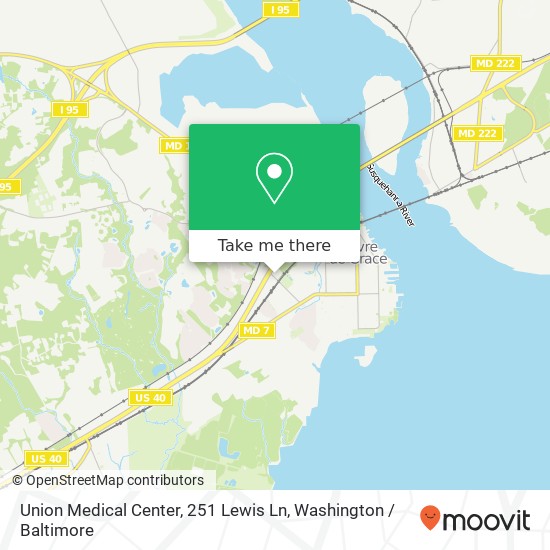 Mapa de Union Medical Center, 251 Lewis Ln