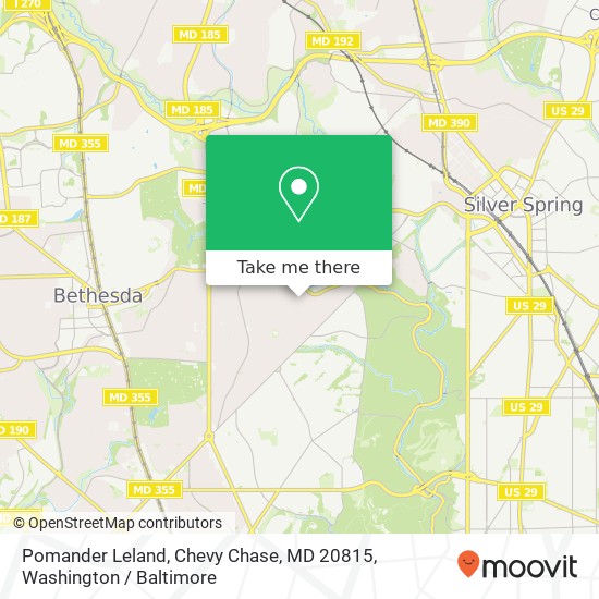 Mapa de Pomander Leland, Chevy Chase, MD 20815