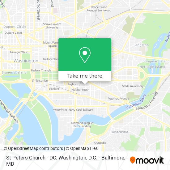 St Peters Church - DC map