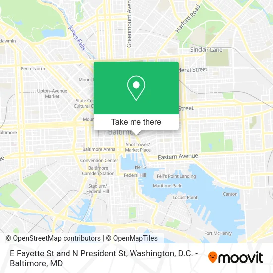 Mapa de E Fayette St and N President St