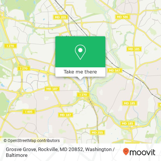 Grosve Grove, Rockville, MD 20852 map