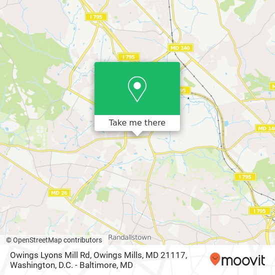 Owings Lyons Mill Rd, Owings Mills, MD 21117 map