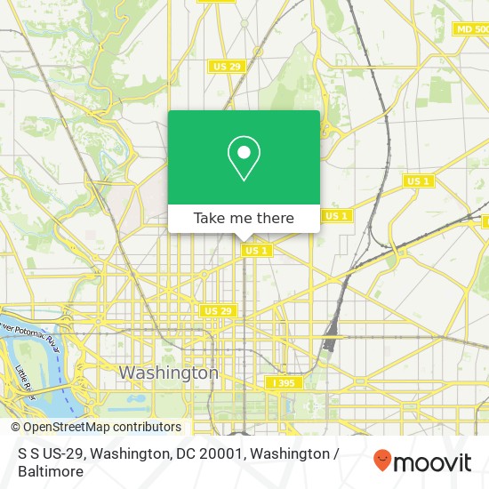 Mapa de S S US-29, Washington, DC 20001