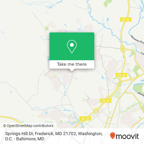 Springs Hill Dr, Frederick, MD 21702 map