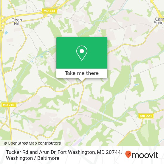 Tucker Rd and Arun Dr, Fort Washington, MD 20744 map