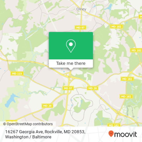 Mapa de 16267 Georgia Ave, Rockville, MD 20853