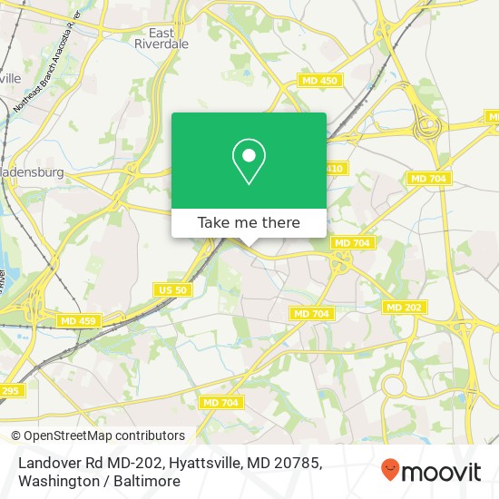 Mapa de Landover Rd MD-202, Hyattsville, MD 20785