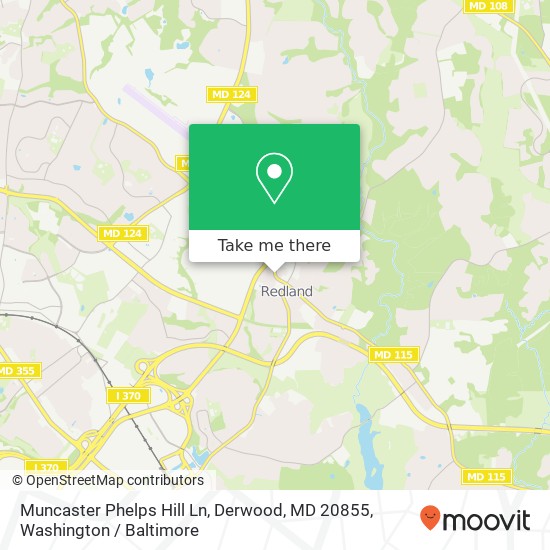 Mapa de Muncaster Phelps Hill Ln, Derwood, MD 20855