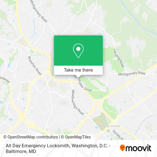 All Day Emergency Locksmith map