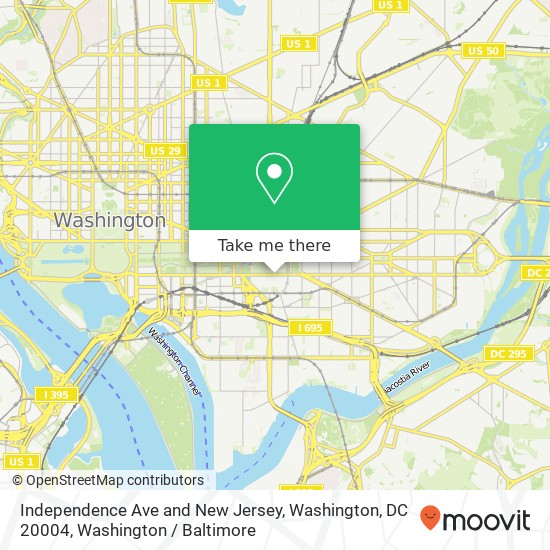 Mapa de Independence Ave and New Jersey, Washington, DC 20004