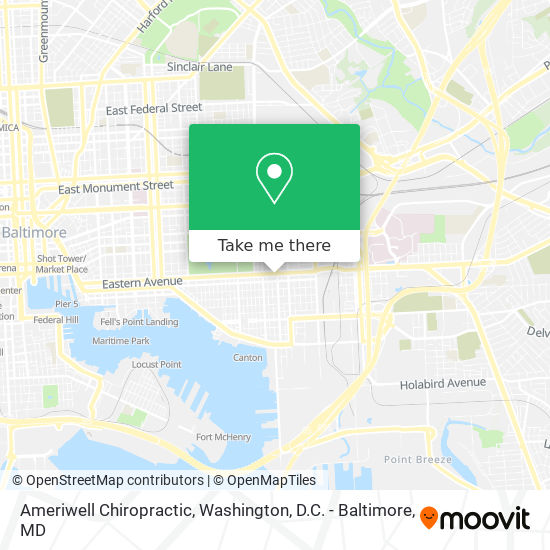 Ameriwell Chiropractic map