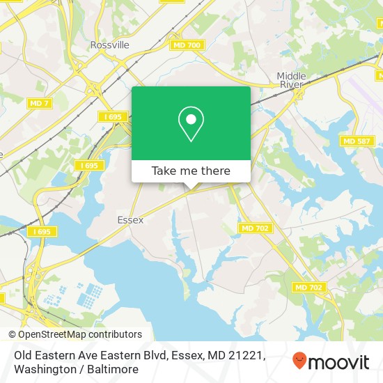 Old Eastern Ave Eastern Blvd, Essex, MD 21221 map