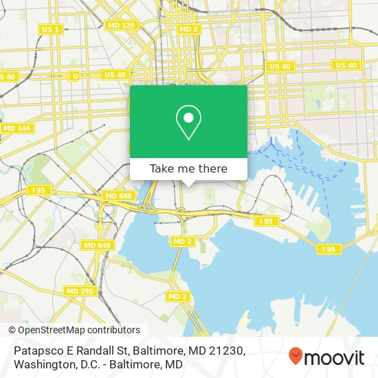 Patapsco E Randall St, Baltimore, MD 21230 map