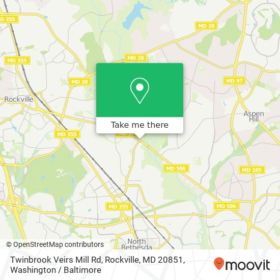 Mapa de Twinbrook Veirs Mill Rd, Rockville, MD 20851
