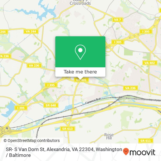 SR- S Van Dorn St, Alexandria, VA 22304 map