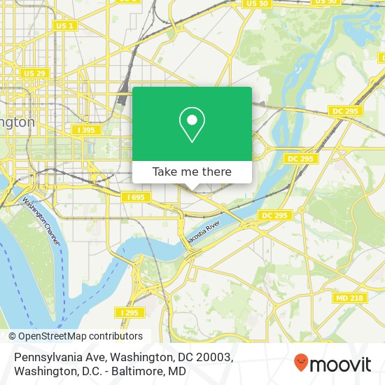 Pennsylvania Ave, Washington, DC 20003 map