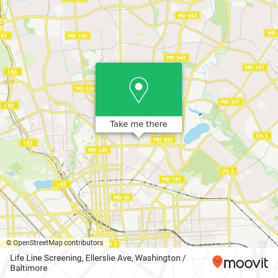 Life Line Screening, Ellerslie Ave map