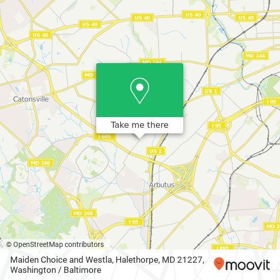 Mapa de Maiden Choice and Westla, Halethorpe, MD 21227