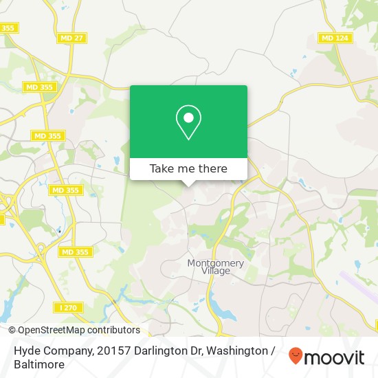 Mapa de Hyde Company, 20157 Darlington Dr