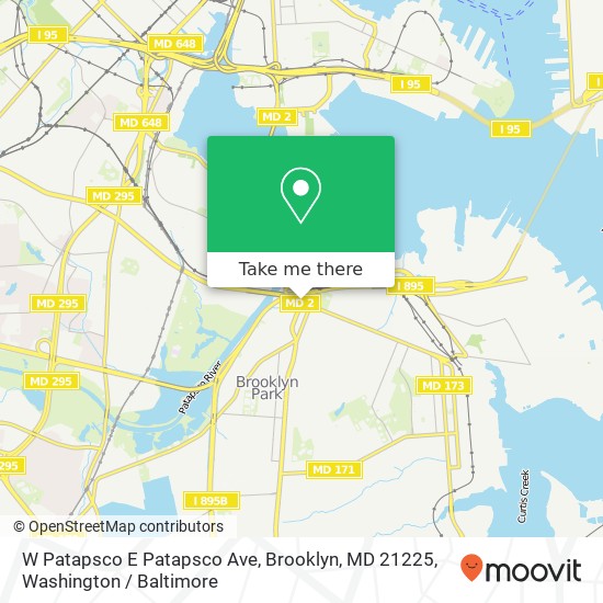 Mapa de W Patapsco E Patapsco Ave, Brooklyn, MD 21225