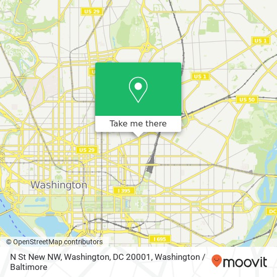 N St New NW, Washington, DC 20001 map