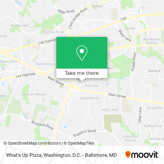 What's Up Pizza map