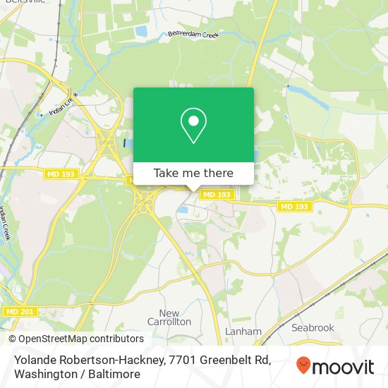 Yolande Robertson-Hackney, 7701 Greenbelt Rd map