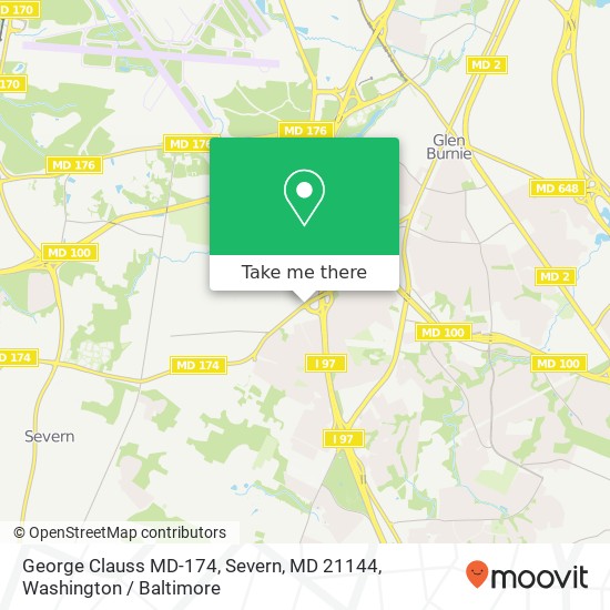 Mapa de George Clauss MD-174, Severn, MD 21144