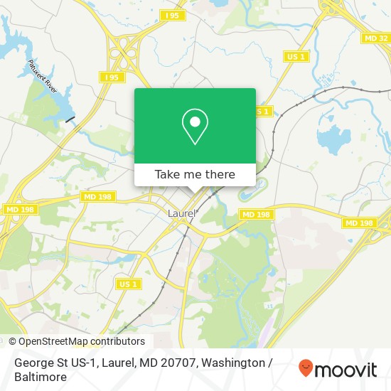 George St US-1, Laurel, MD 20707 map