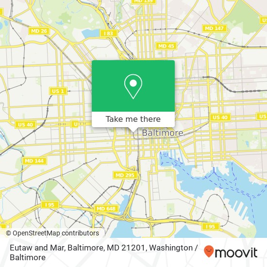 Mapa de Eutaw and Mar, Baltimore, MD 21201