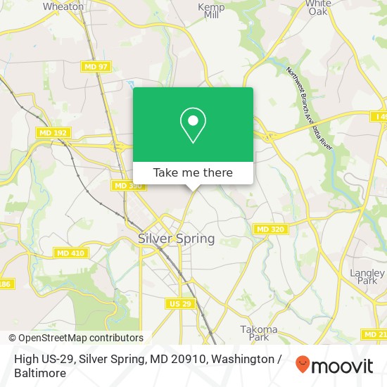 Mapa de High US-29, Silver Spring, MD 20910