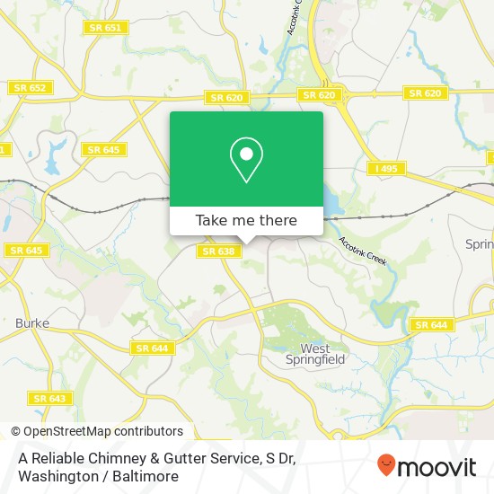 A Reliable Chimney & Gutter Service, S Dr map