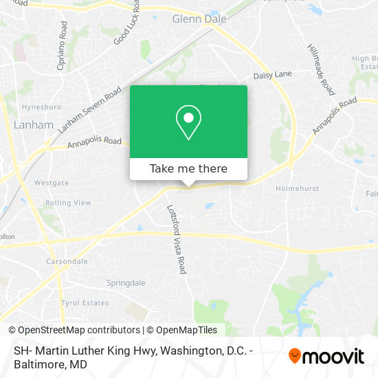 SH- Martin Luther King Hwy map