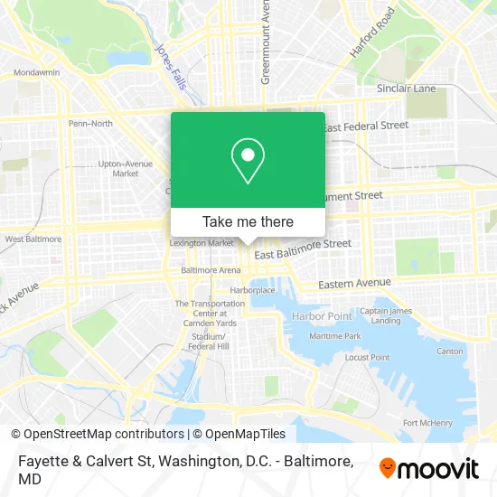 Fayette & Calvert St map